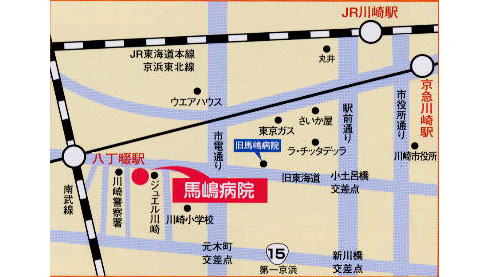 馬嶋病院地図
